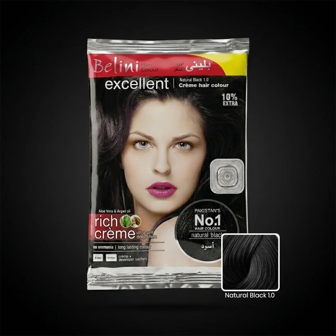 BELINI BLACK HAIR COLOUR SACHET RS:80