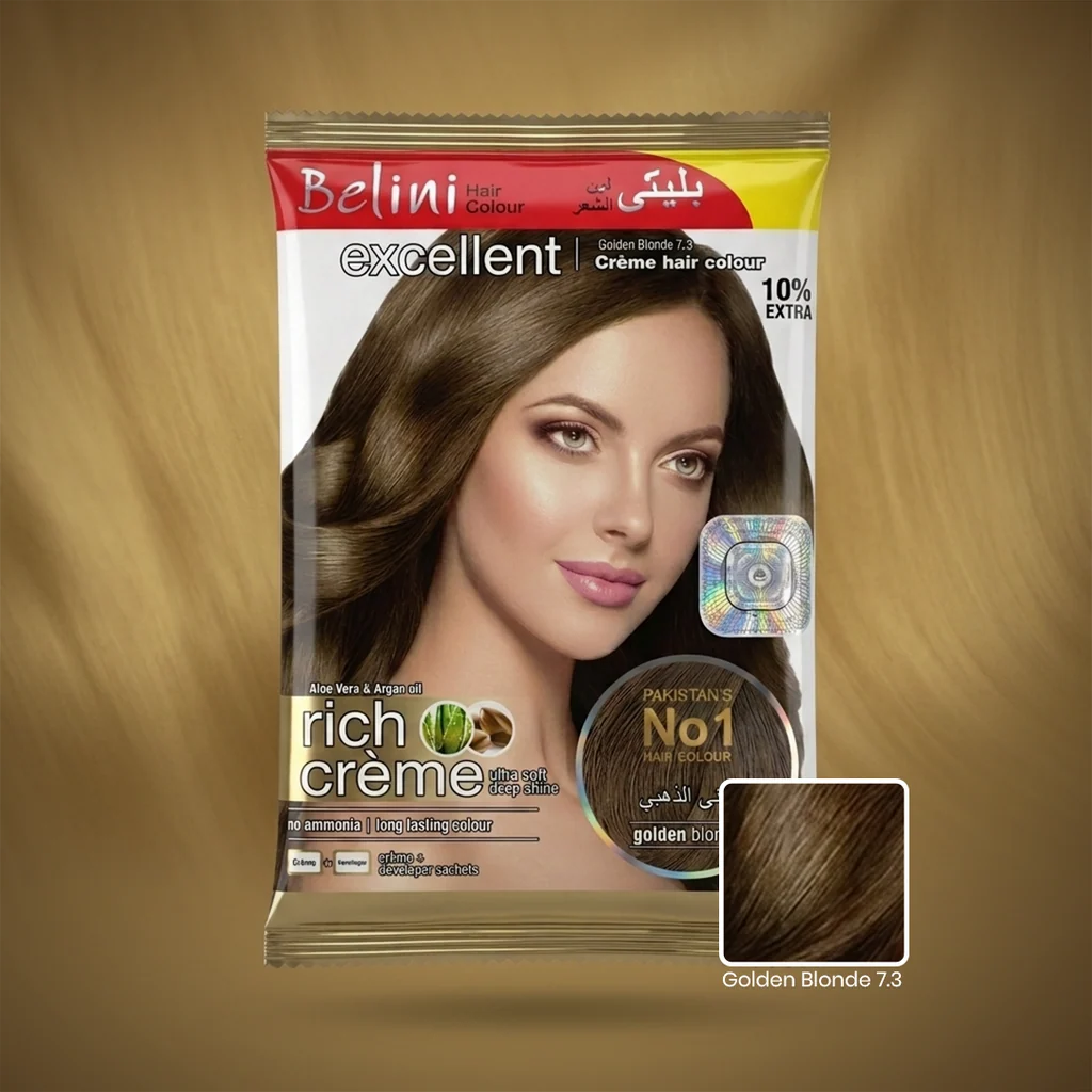 BELINI GOLDEN BLONDE HAIR COLOUR SACHET RS:80